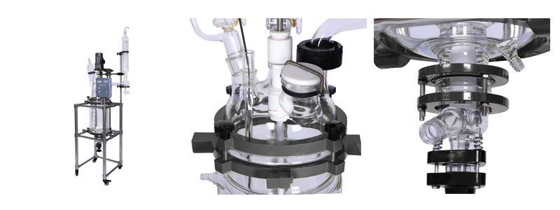 100L jacketed glass reactor structure