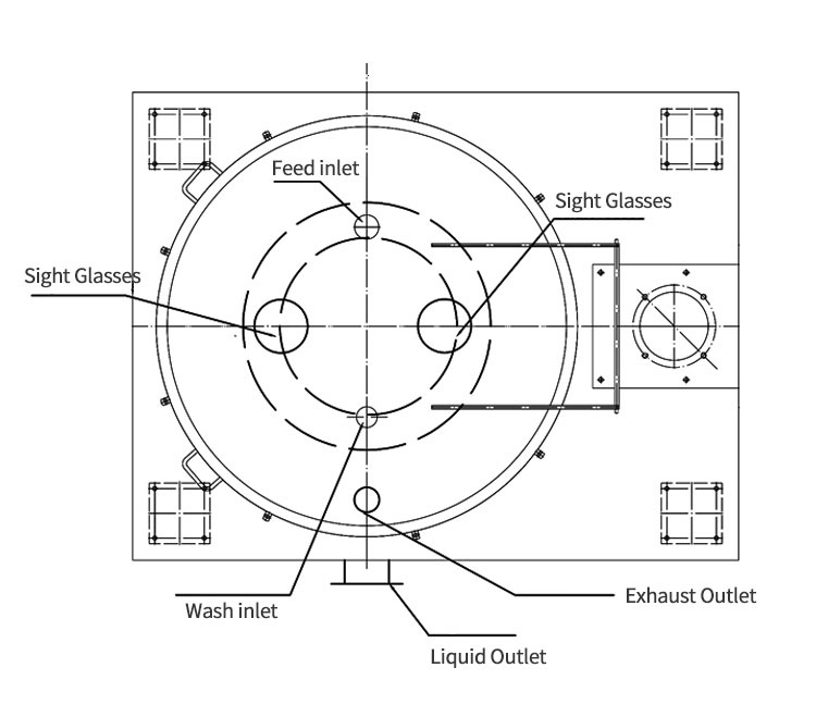 top discharge centrifuge sturcturer